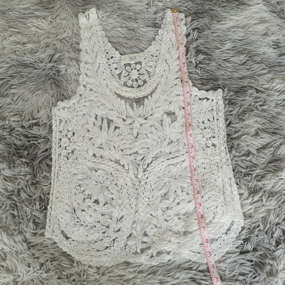 Julie White Embroidered  Sleeveless Top Size S/M - Picture 14 of 15